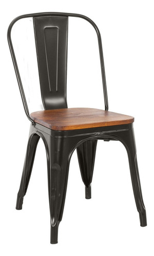 Silla Tolix Lumax Madera Metal Industrial Apilable 1 Unidad